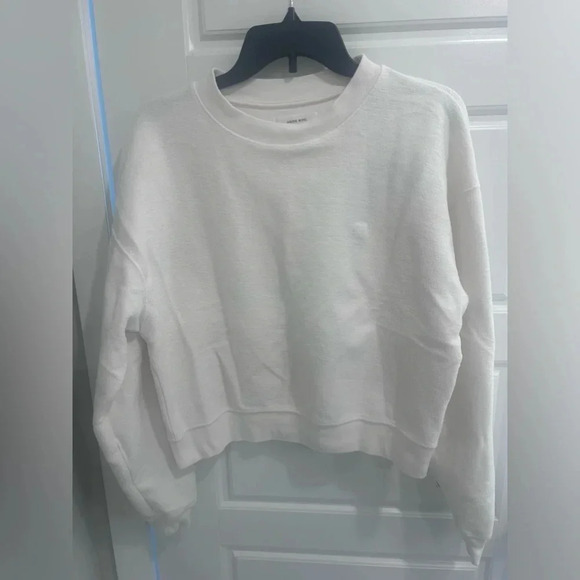 Anine Bing Reed Sweatshirt Ivory White - Picture 2 of 7